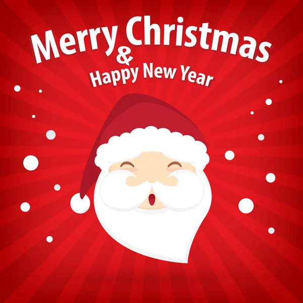 Noel Baba ve kar Tema, neşeli Noel ve mutlu yeni yıl o — Stok Vektör