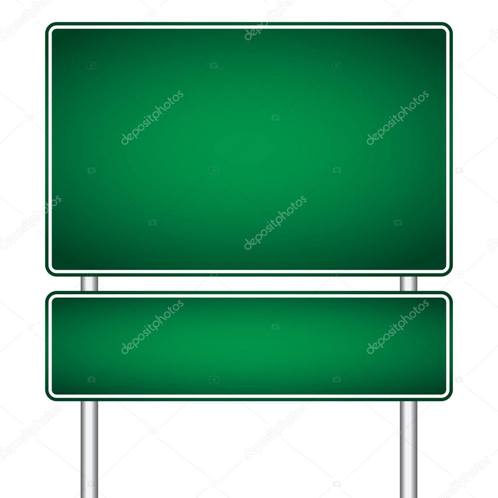 vector pole sign road blank isolated