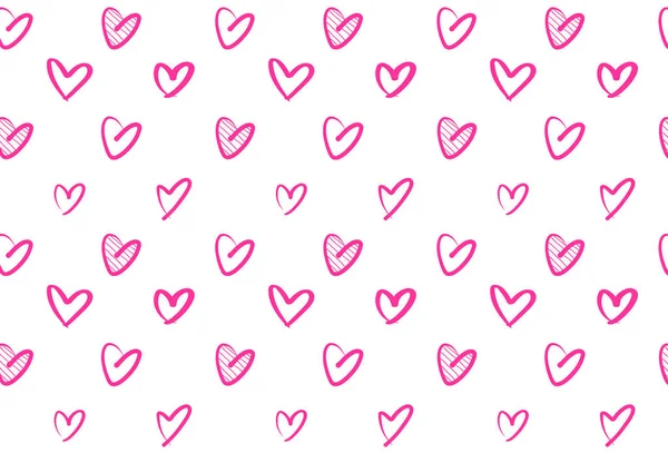 Populaire hand tekening hart decor valentijn dag patroon staal te — Stockvector