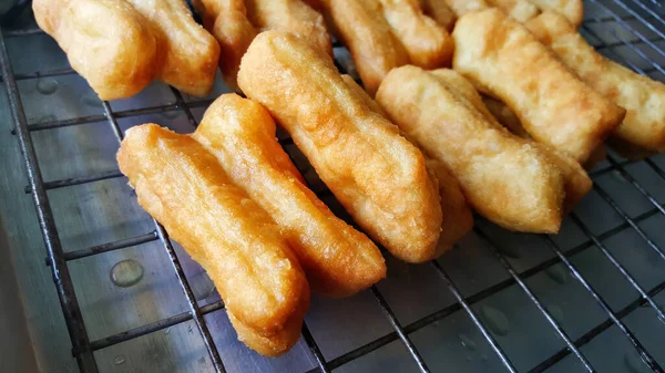 Close Deep Fried Dough Stick Padnoongo — Stock Photo, Image