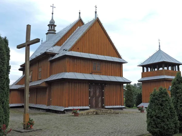 Ξύλινη Αρχιτεκτονική Στην Πολωνία — Φωτογραφία Αρχείου