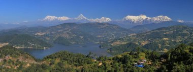Lake Begnas Tal and Annapurna range clipart
