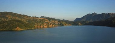 Lake Begnas Tal and green hills clipart