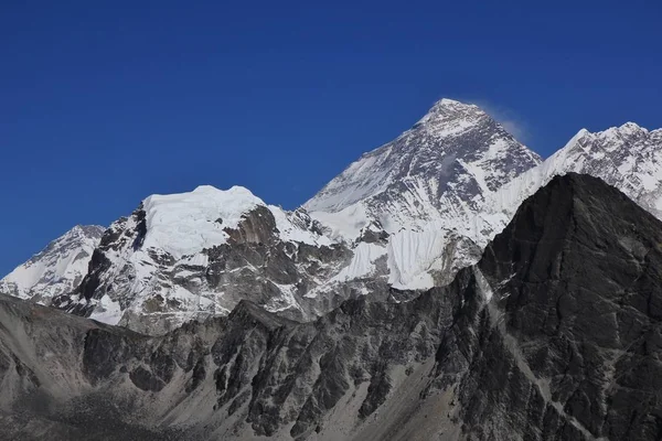 Mount Everest, widok z Gokyo R — Zdjęcie stockowe