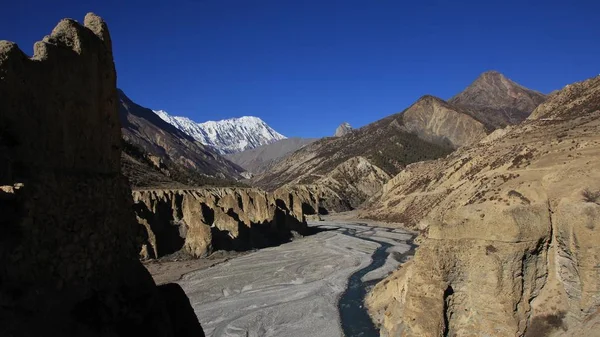 Widok z Manang — Zdjęcie stockowe