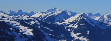 Kış manzara Vaud kantonu, İsviçre