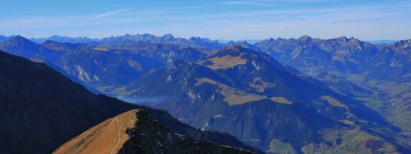 Panoramic view from mount Niesen — Stock Photo, Image