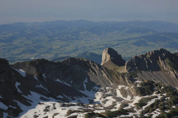 Rocks seen from Mount Santis, Appenzell Canton. — Stock Photo, Image