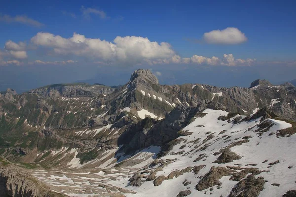 Hory Kopce Oblasti Alpstein Mount Santis Švýcarsko — Stock fotografie