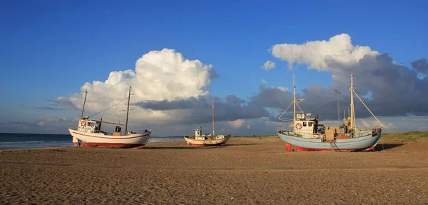 Ψαρόβαρκες στο Slettestrand το, Δανία. — Φωτογραφία Αρχείου