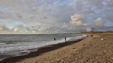 Bulutlu yaz günü Klitmoller, Danimarka.