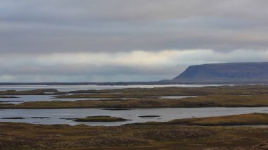 İzlanda: westfjords sabah sahne.