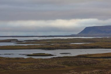 İzlanda: westfjords bulutlu sabah.
