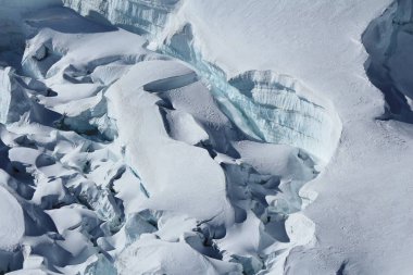 Derin crevasses Aletsch Buzulu.