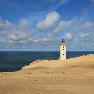 Eski ighthouse Rubjerg Knude, yüksek kumul Jylland, D içinde üzerinde