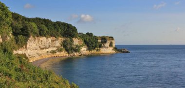 UNESCO Dünya Mirası Site Stevns Klint, Zelanda. Benzersiz landsc