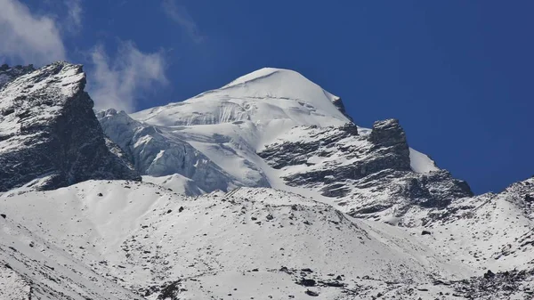巴登鲍威尔峰, 也叫 Urkema 峰。Langtang 国家标准 — 图库照片