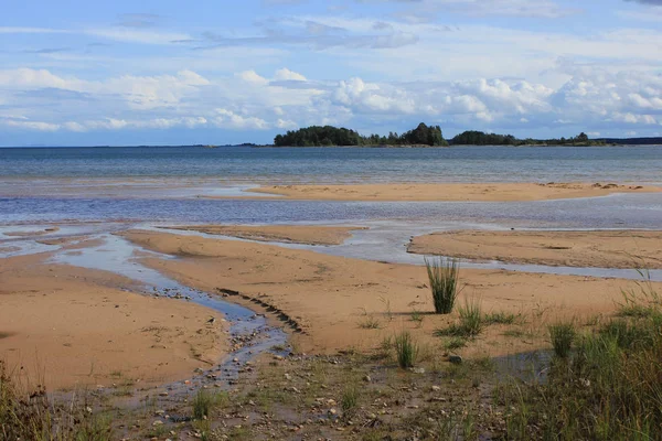 Sand Beach Clear Blue Water Lake Vanern Sweden — Stock Photo, Image