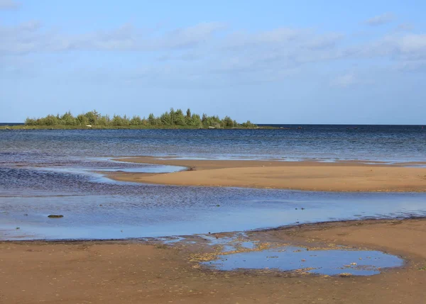 Пляж Вита Саннаре Голубая Вода Озера Ванерн — стоковое фото