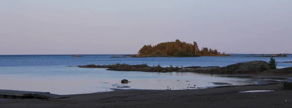 Blå Timme Vita Sannar Sjön Vanern — Stockfoto