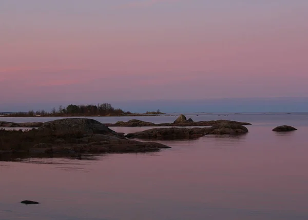 Coucher Soleil Vita Sannar Suède — Photo