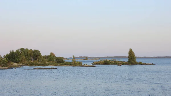 Pastell Kleurig Landschap Een Zomeravond Dalsland Zweden — Stockfoto