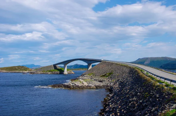 Picturesque Landscape Storseisundet Bridge Main Attraction Atlantic Road Norway County Stock Image