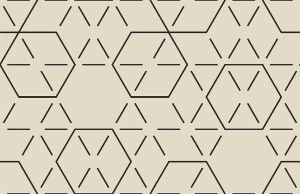 Geometric Seamless Patterns Hexagons — Stock Vector