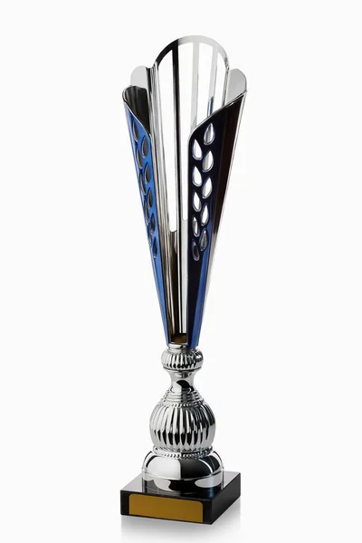 Una tazza. Coppa d'argento del vincitore isolato su sfondo bianco — Foto Stock
