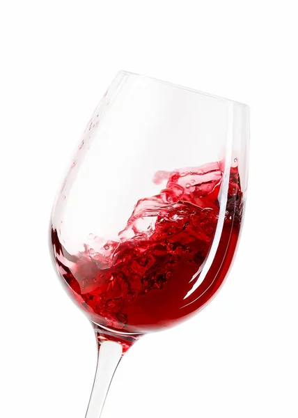 Vin. Glas vin på vit bakgrund — Stockfoto