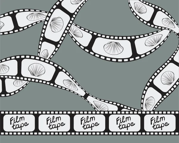 Vektorillustration Eines Filmbands Das Als Pinselvorlage Verwendet Werden Könnte Vintage — Stockvektor