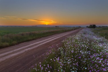 Gün batımında renkli evren