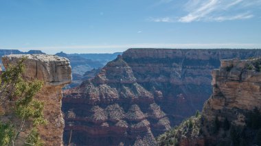 Arizona, Güney Rim 'den Büyük Kanyon Ulusal Parkı. Kanyon ve vadi manzarası.