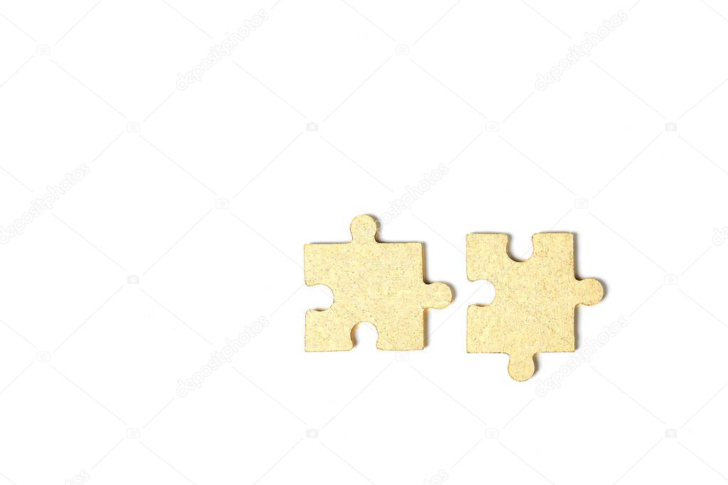 2 puzzles on a white background