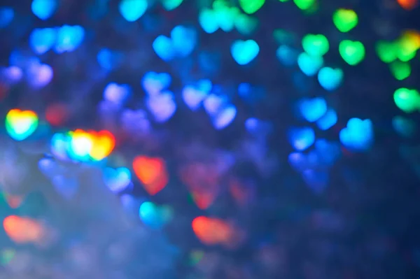 Dia dos Namorados, fundo colorido com luzes desfocadas. Multicolor fundo desfocado. Blyur, bokeh — Fotografia de Stock
