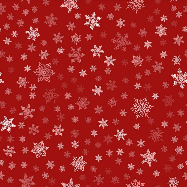 Kar taneleriyle kusursuz bir Noel şablonu. Vektör stok illüstrasyonu.