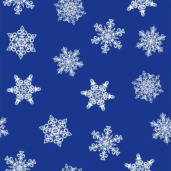 Seamless christmas pattern with snowflakes. Vector stock illustration. — Stock Vector