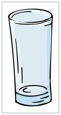 Beyaz arkaplanda izole edilmiş vektör camı.