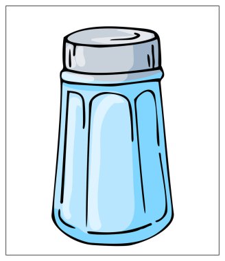 Beyaz arkaplanda izole edilmiş vektör tuzluğu.