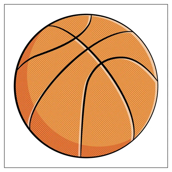Basketball ball vector flat icon isolated on white. — 图库矢量图片