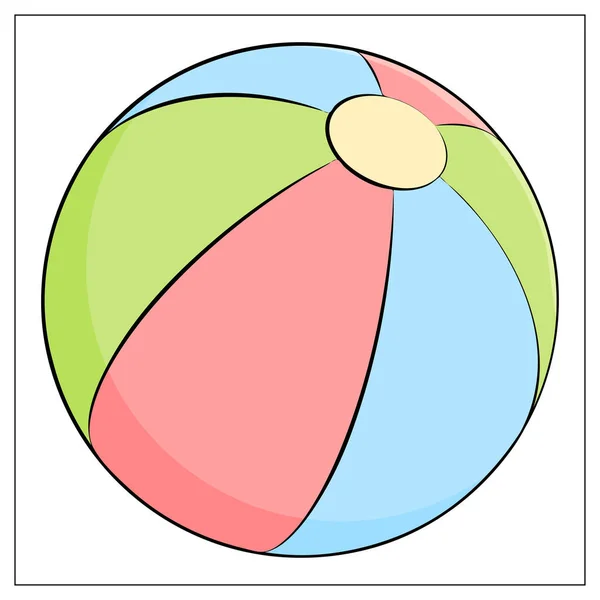 Vector strand bal plat pictogram. Enkele hoge kwaliteit symbool van strandbal voor web design of mobiele app. — Stockvector