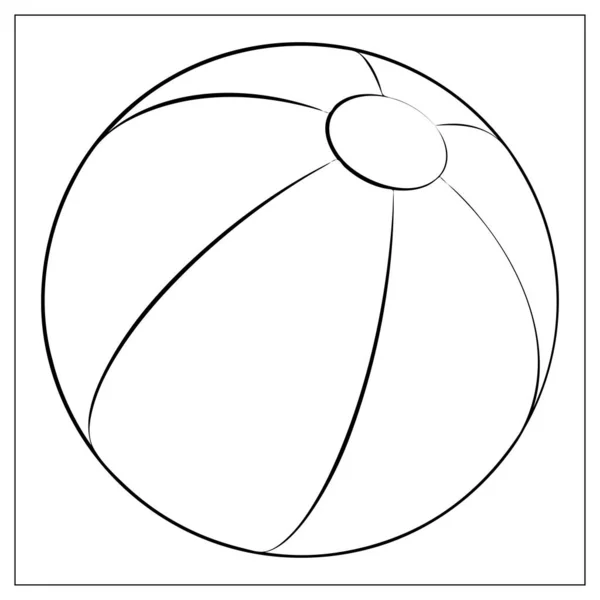 Vector bola de praia ícone plana. Único símbolo de contorno de alta qualidade de bola de praia para web design ou aplicativo móvel . — Vetor de Stock