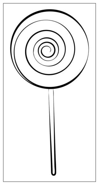 Icono plano de piruleta vectorial. Símbolo de contorno único de alta calidad de caramelo — Vector de stock