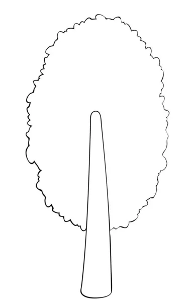 낙엽수의 실루엣 디자인 인사말 카드의 형식화 배경에 별도의 — 스톡 벡터