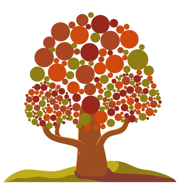 Διάνυσμα Αφηρημένο Πολύχρωμο Δέντρο Από Διαφορετικές Φυσαλίδες Παιχνίδι Επίπεδη Όμορφη — Διανυσματικό Αρχείο