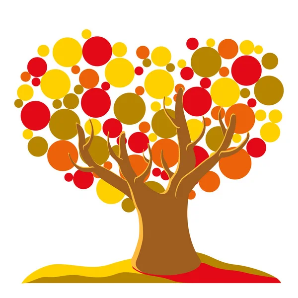 Farklı Kabarcıklardan Vektör Soyut Renkli Ağaç Oyun Düzlüğü Logo Tasarımı — Stok Vektör