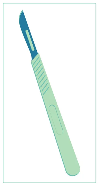 Vektorflache Illustration Mit Skalpell Symbol Medizinische Geräte Stilisierte Zeichnung Für Vektorgrafiken