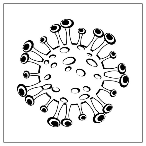 Εικονογράφηση Διάνυσμα Περιγράμματα Των Βακτηρίων Ιός Κύτταρα Μικρόβια Επιδημία Βάκιλος — Διανυσματικό Αρχείο