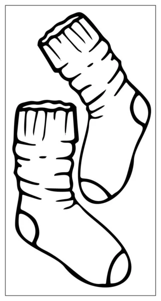 Hoş Çorapların Ana Hatlarıyla Vektör Illüstrasyonu Web Sitenizin Tasarımı Logosu — Stok Vektör