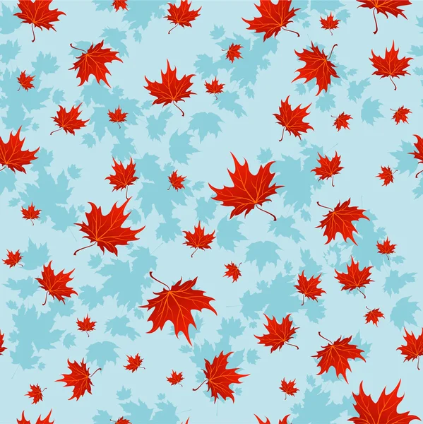 Folhas de outono sem costura padrão — Vetor de Stock